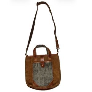 NWT Vaan & Co Julie Brown Crossbody bag with top handles